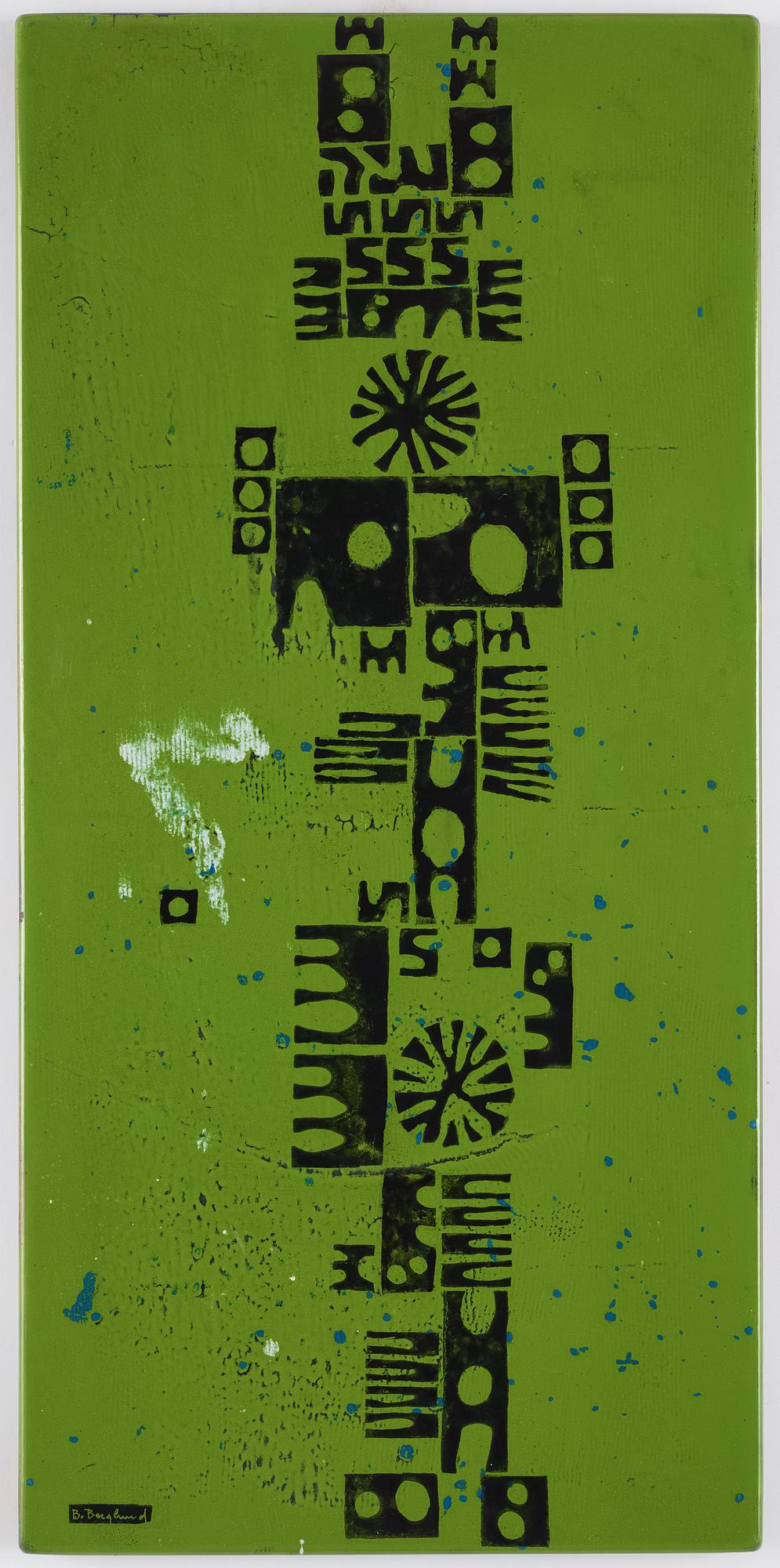 Bengt Berglund, emaljtavla, Gustavsberg, 1964.