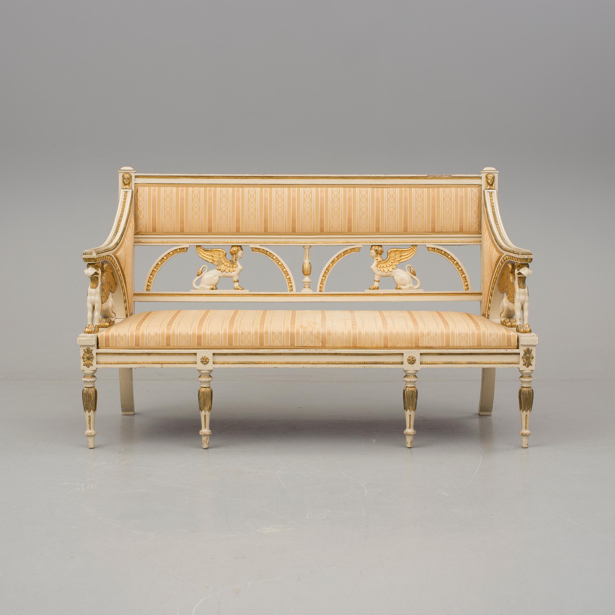 SOFFA, sengustaviansk stil, omkring 1900.