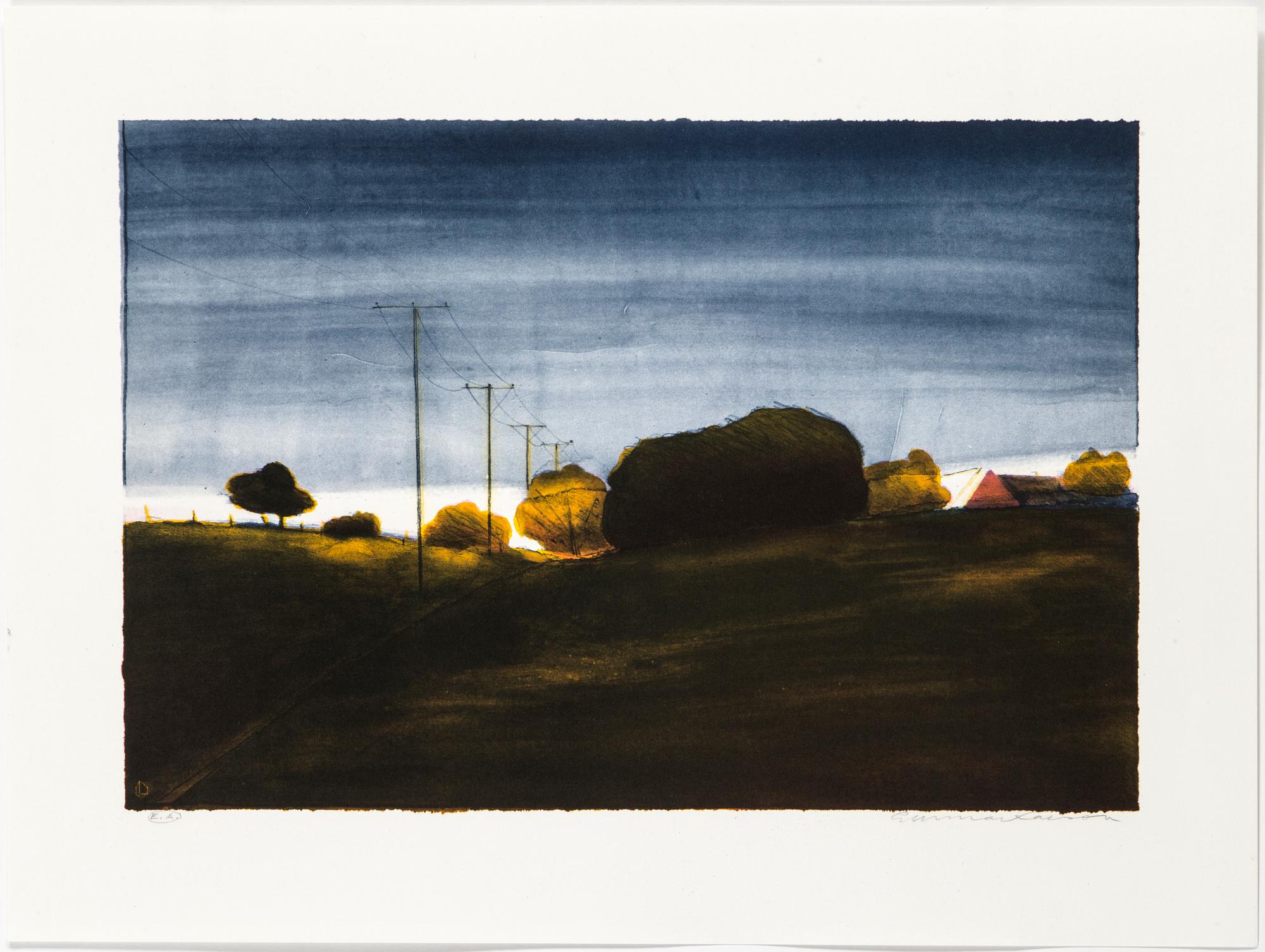 GUNNAR LARSSON, litograph, signed.