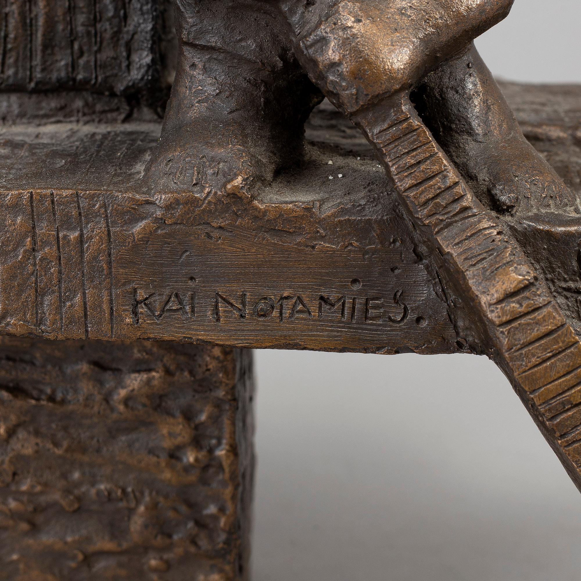 KAI NORAMIES, sculpture, bronze, signed.