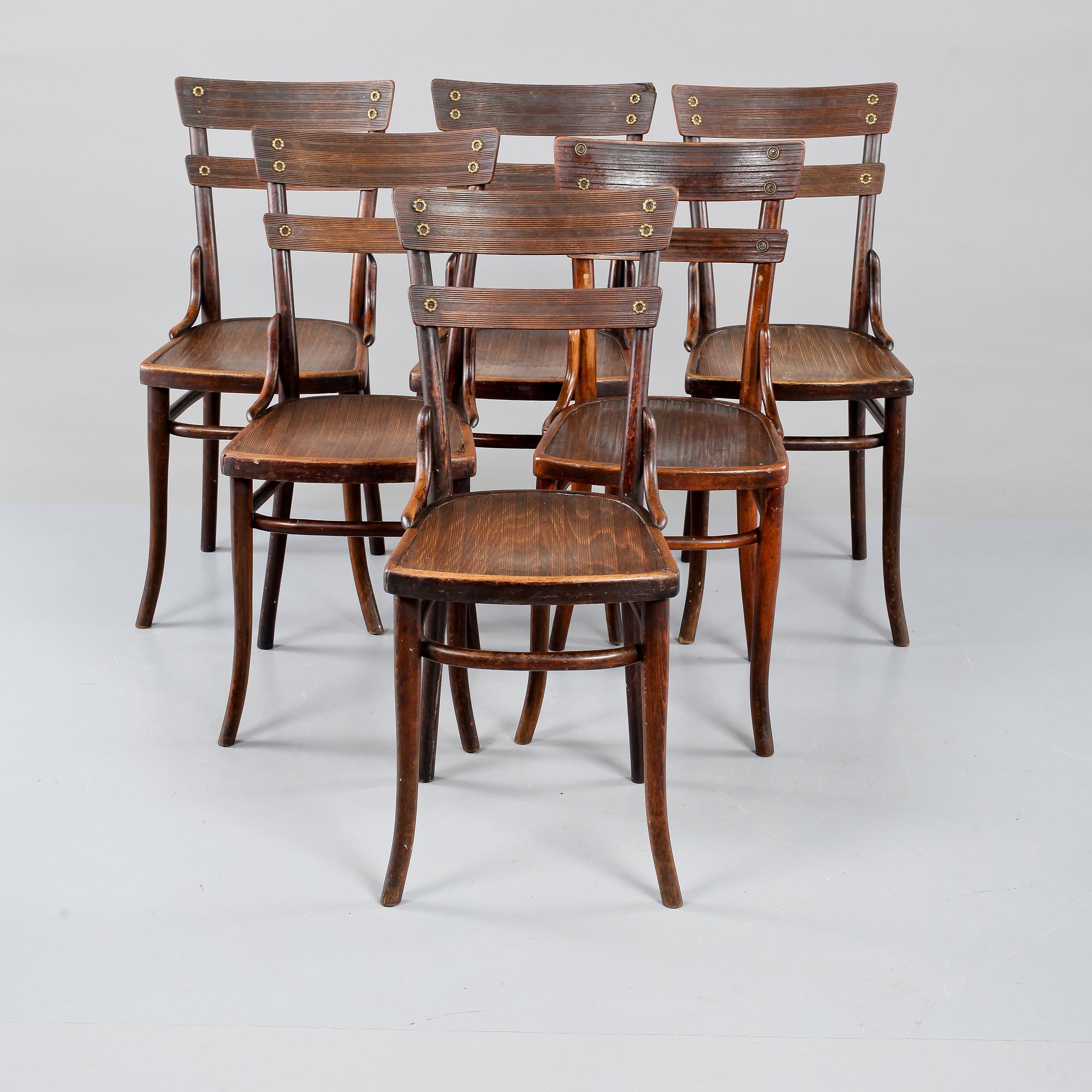 STOLAR, 6 st, Thonet, 1900-talets första kvartal.