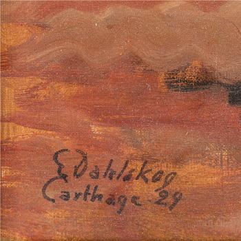 EWALD DAHLSKOG, oil on canvas, signed and dated Carthage -29.