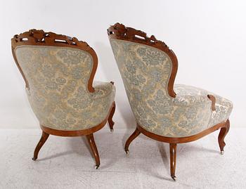 STOLAR, ett par, nyrokoko, sent 1800-tal.