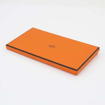 Hermès, A orange Veau Gulliver 'Divers (agendas) Trousse Zipp' pencil case, 2003.