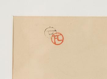 Henri de Toulouse-Lautrec, lithograph. Stamped monogram.