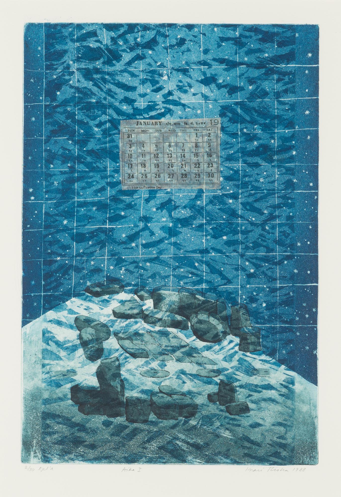 Inari Krohn, etching, signed and dated 1988, numbered 2/30 tpl'a.
