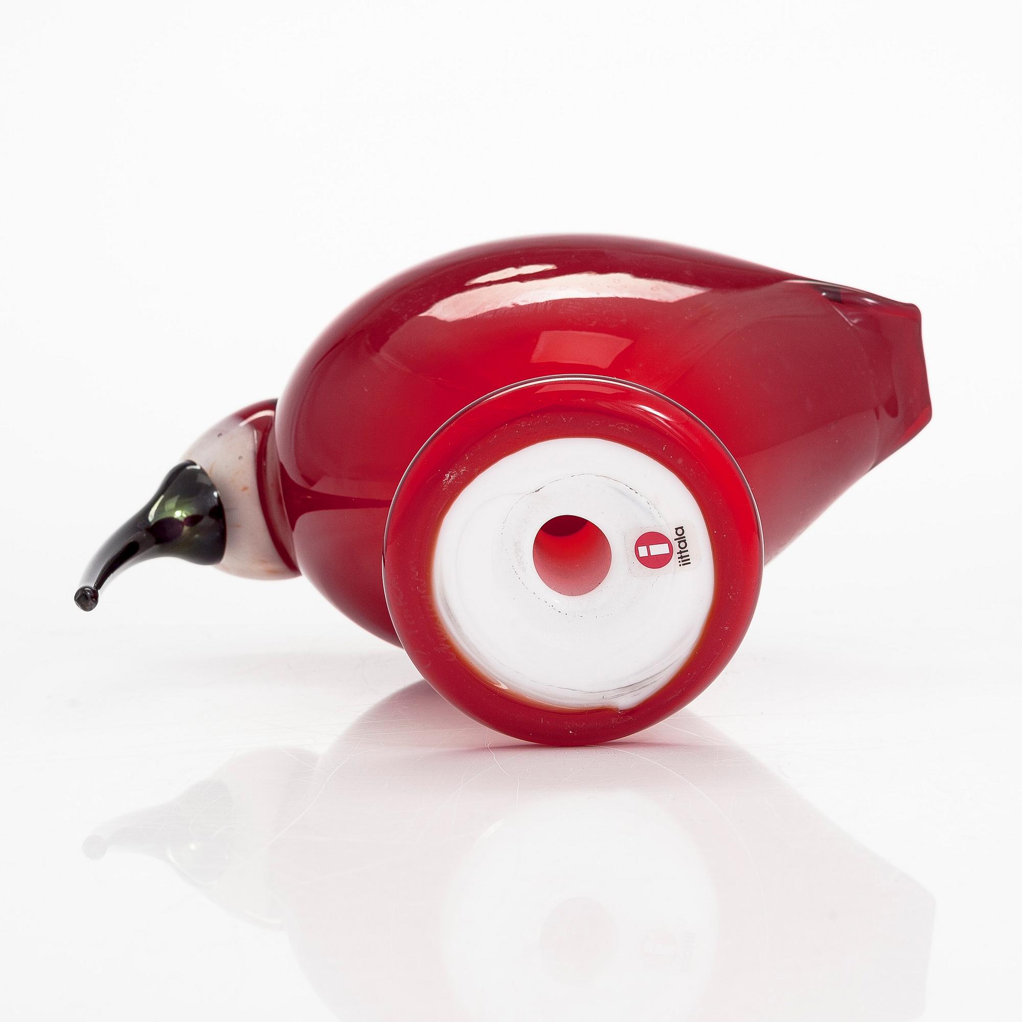 Oiva Toikka, glasfågel, signerad O. Toikka Nuutajärvi.