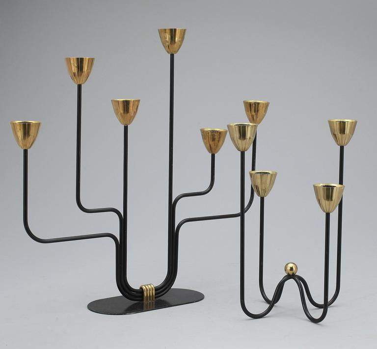 LJUSSTAKAR, 2 st, metall, Ystad-metall.