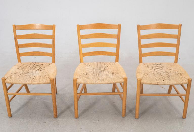 Kaare Klint, chairs, 6 pcs, "Kirkestolen", Denmark, second half of the 20th century.