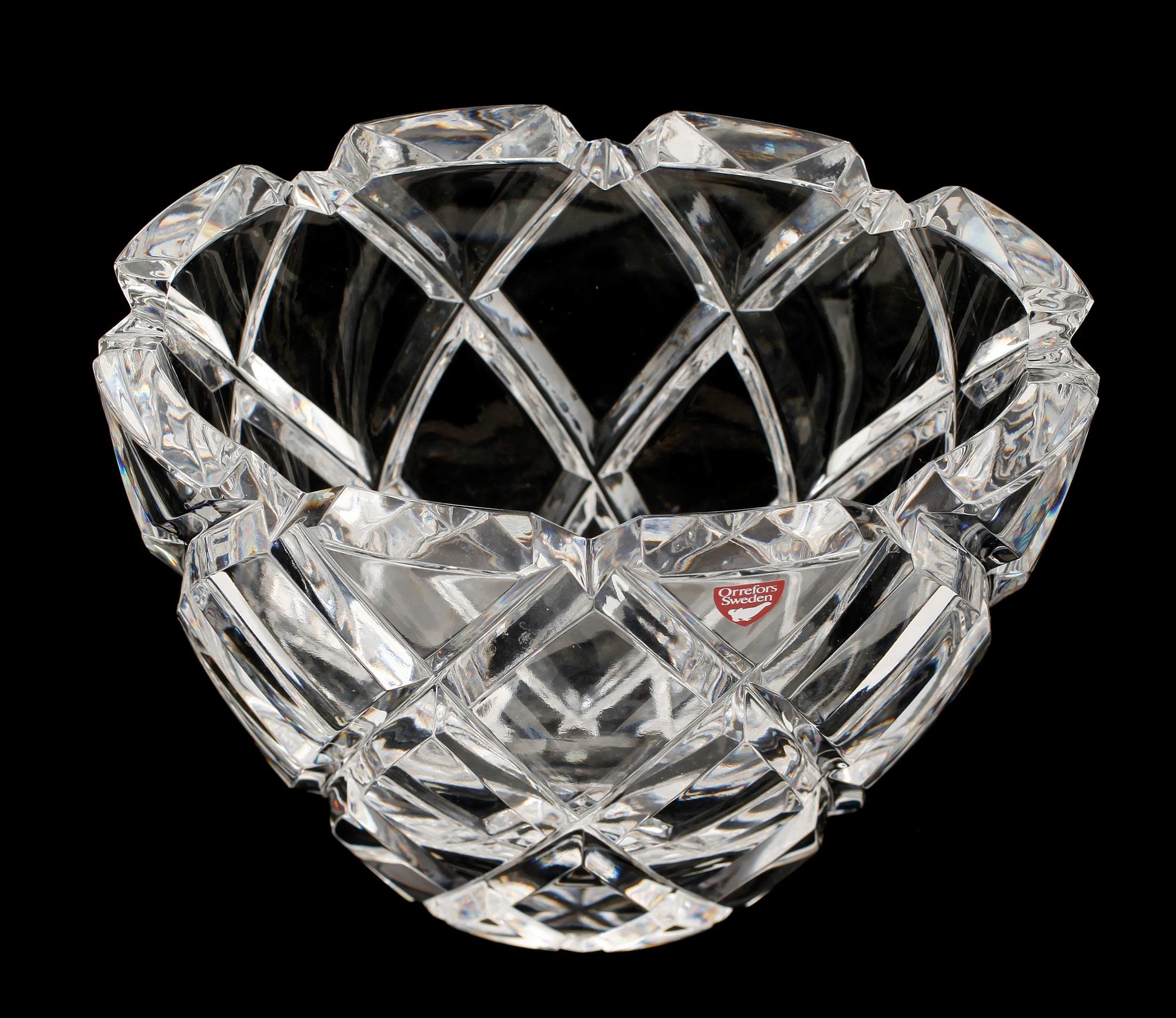 VAS, kristall, "Sofiero", Gunnar Cyrén, Orrefors, signerad.