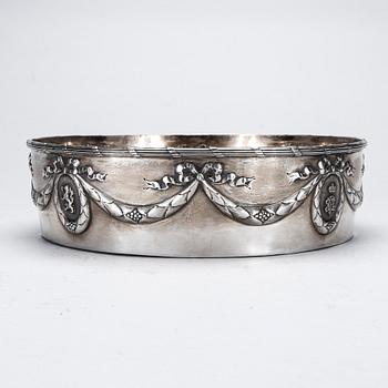 SKÅLFAT / SERVERINGSSKÅL, 930 silver, Tyskland, ca 1900. Vikt 567,4 g.