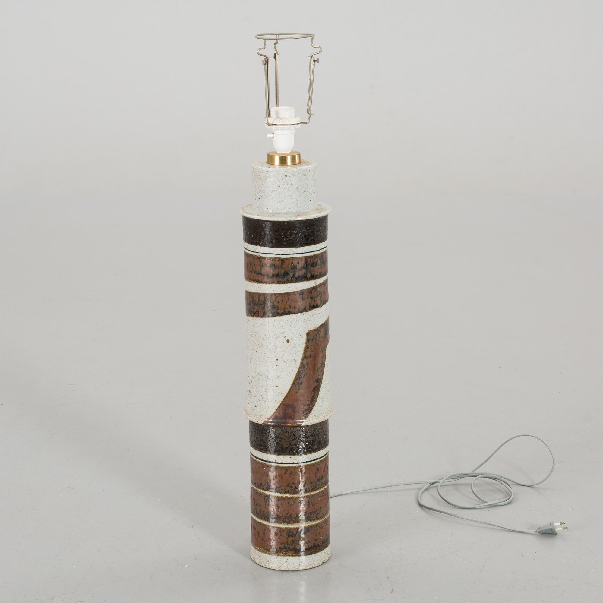 A STONEWARE FLOOR LAMP BY INGER PERSSON FOR RÖRSTRAND.