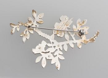 BROSCH, sterlingsilver, Wiwen Nilsson, Lund, 1971. Vikt ca 12 g.