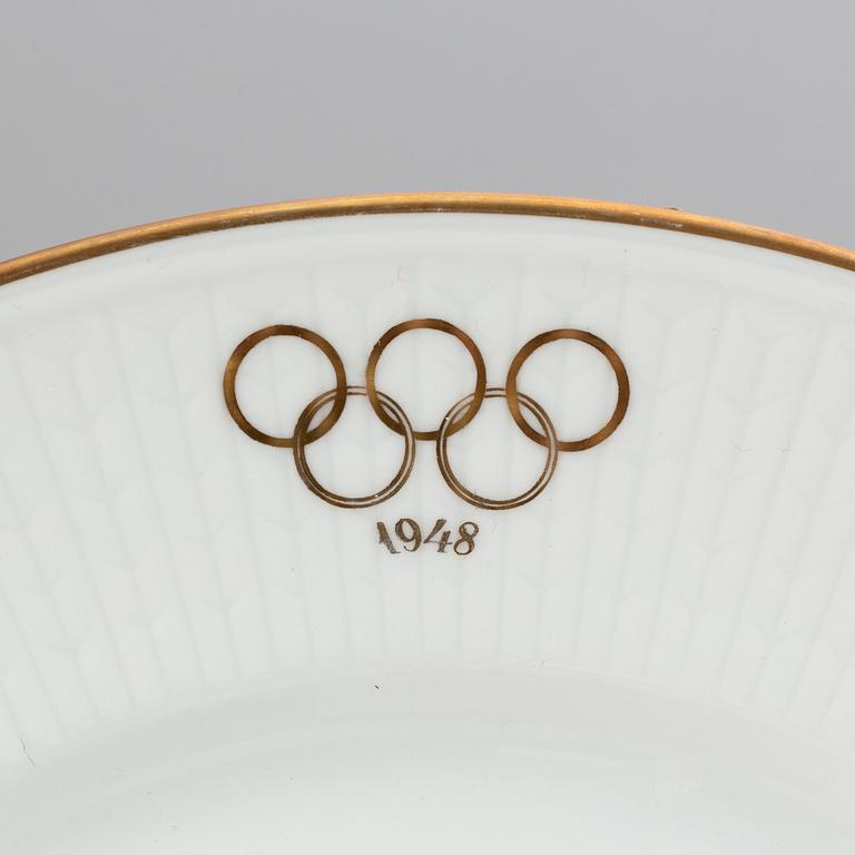 Louise Adelborg, a 58 pcs Olympic Games 1948 porcelain dinner service, Rörstrand, Sweden.