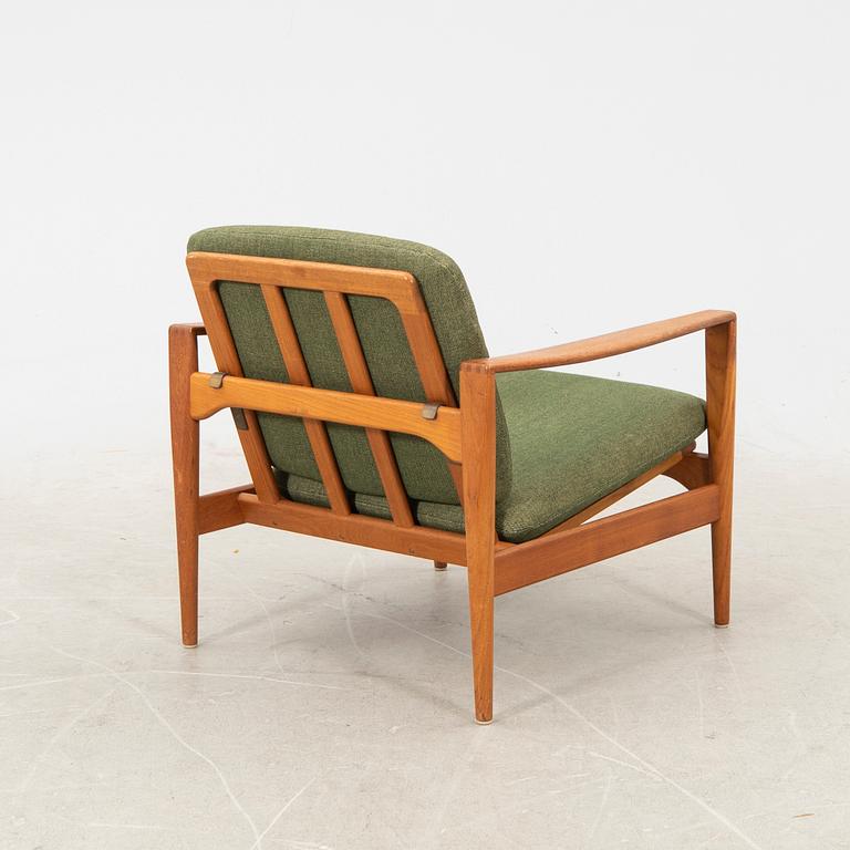A teak easy chair, Denmark middle of the 20th century.