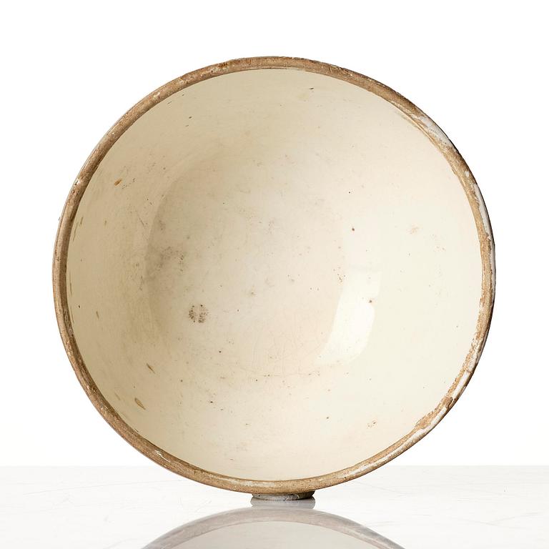 A white glazed Ding bowl, Sung dynasty (960-1280).
