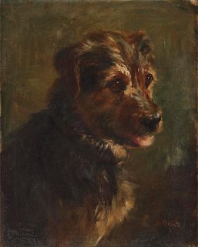 834. Johan von Holst, Porträtt av en terrier.