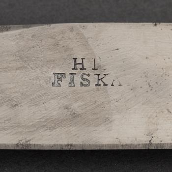 A Finnish silver cutery travel set, 19th century.