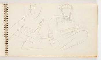 Lotte Laserstein, 4 skissböcker med blyertsteckningar.