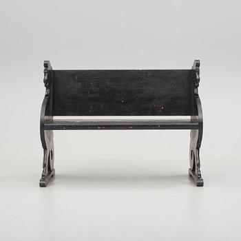 BÄNK, fornnordisk stil, sent 1800-tal.