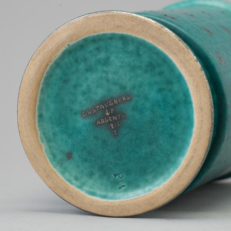 WILHELM KÅGE, an 'Argenta' stoneware vase from Gustavsberg, 1946.