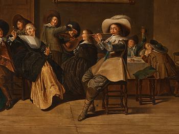 Anthonie Palamedesz. Follower of, A merry company in an interior.