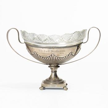 Presentation bowl, silver, Gustavian style, Nils Leonard Dahlström & Co, Örebro, 1910.