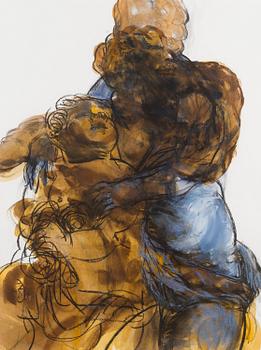 ZSUZSA DEMETER, stain, charcoal, pastel, signed and dated 2010.