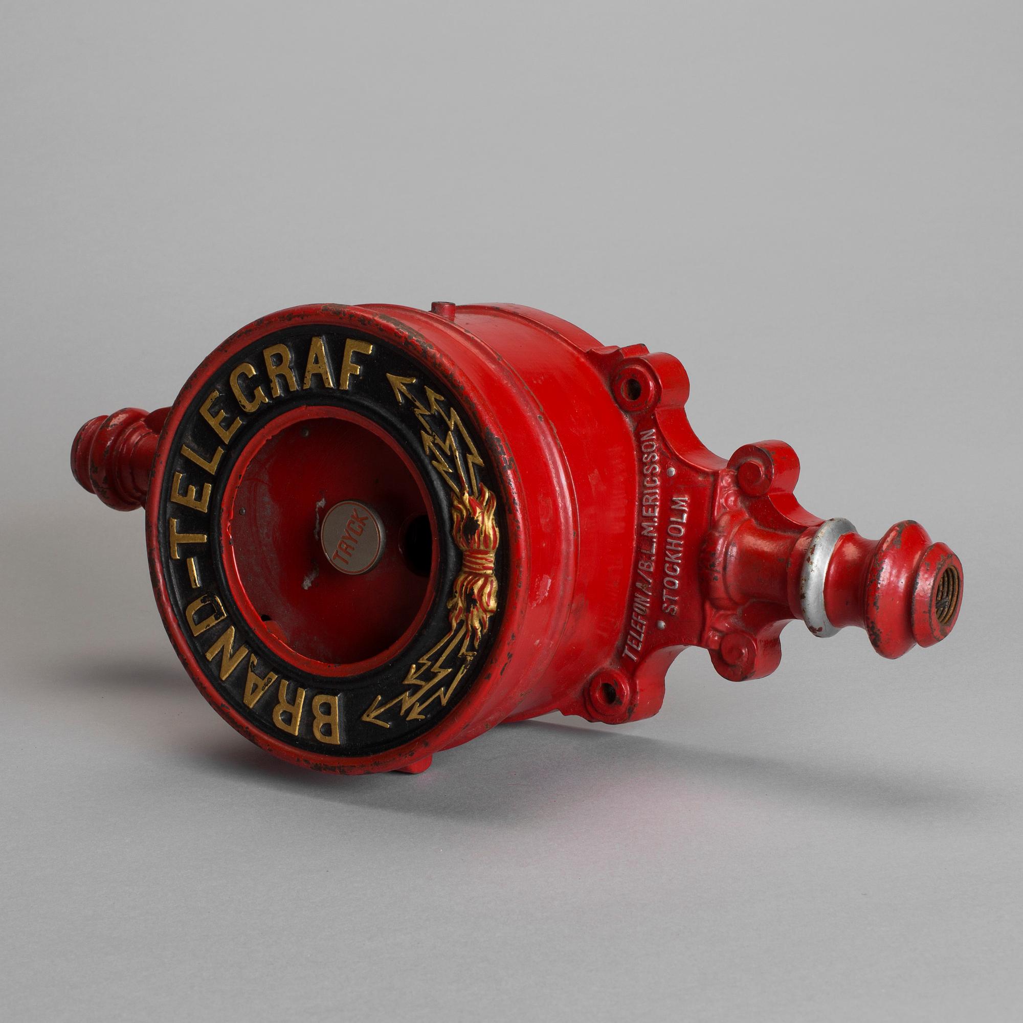 FIRE-Telegraph, cast iron, Telefon AB L. M. Ericsson, Stockholm. 1800/1900-tal.