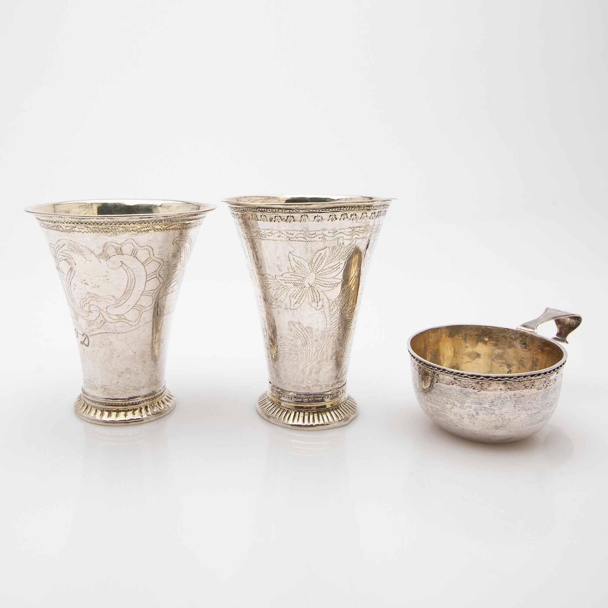 Silver, 3 delar, 1700-tal.