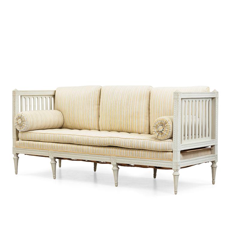 A late Gustavian sofa by J Lindgren (master 1770-1800), late 18th century.