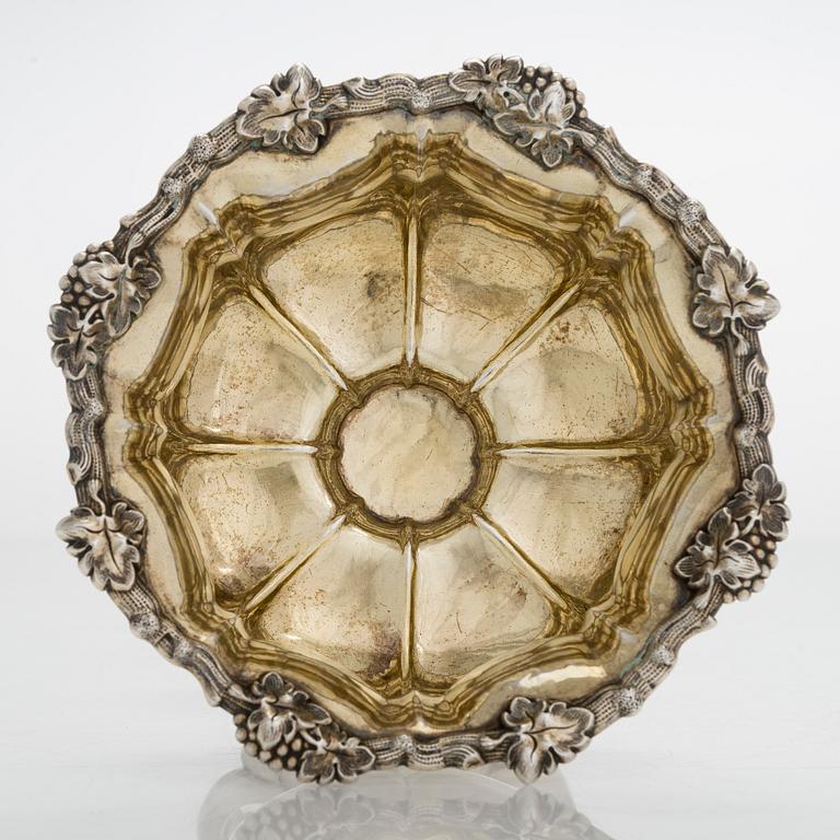 A parcel-gilt sugar bowl, maker's mark of Anders Wilhelm Felixsson, Loviisa, Finland 1860.
