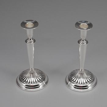 LJUSSTAKAR, silver, ett par, Ceson, Göteborg 1972.