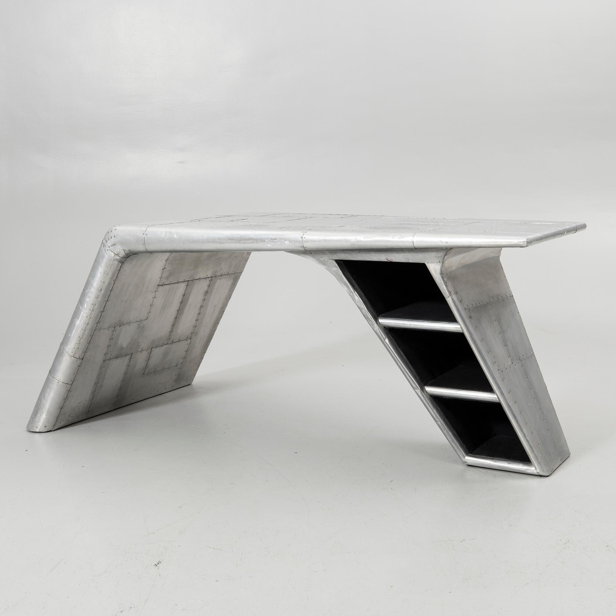 Timothy Oulton, desk “Aviator Blackhawk Valkyrie”, Artwood, 2000s.