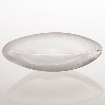 A Sulka (Feather) glass bowl signed Tapio Wirkkala, Iittala -56. Finland.