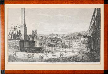 LUIGI ROSSINI,  etching, possibly later print.