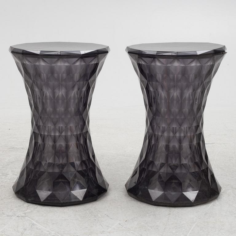 Marcel Wanders, pallar, ett par, "Stone", Kartell, samtida.