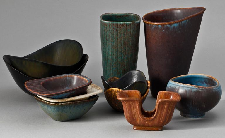 PARTI KERAMIK, 11 delar, Gunnar Nylund Rörstrand.