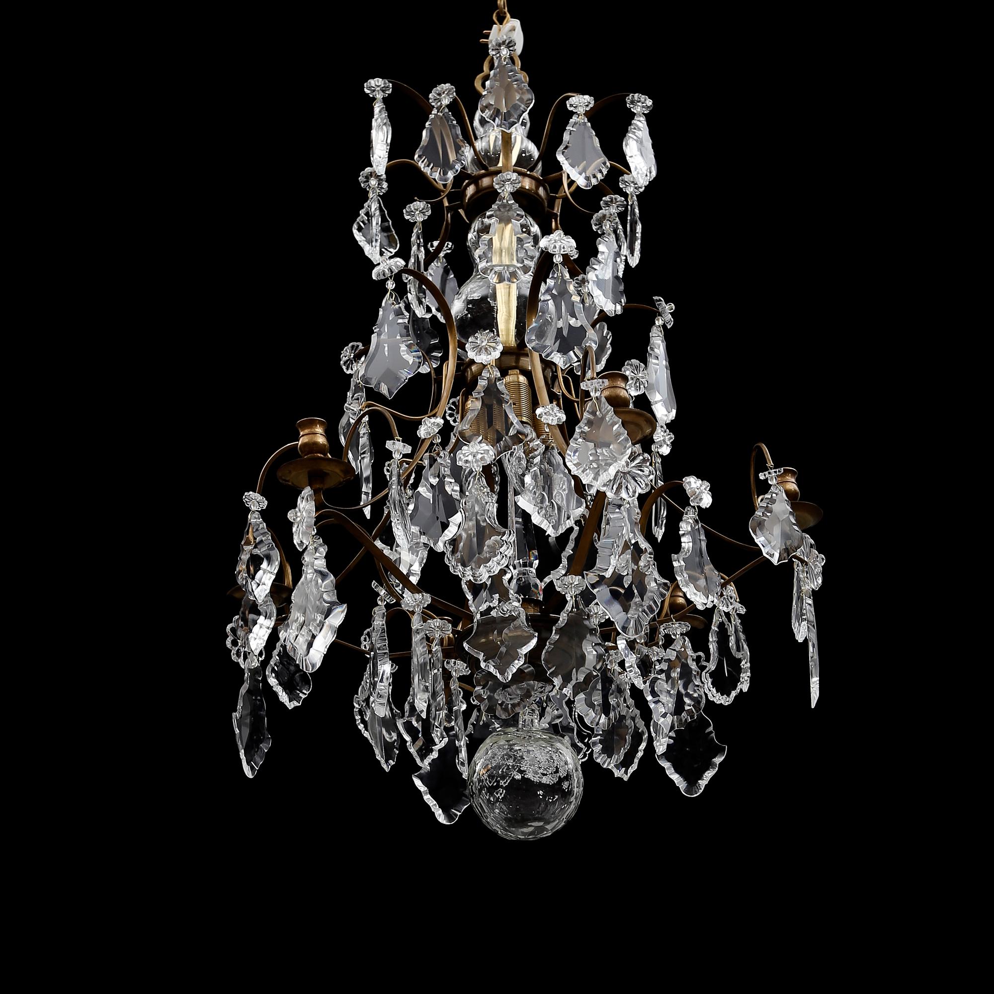 LJUSKRONA, barockstil, 1900-/2000-tal. Höjd 80 cm.
