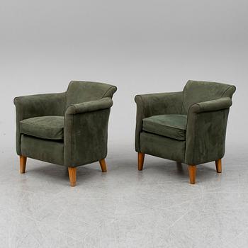 A pair of 'Crocket' easy chairs by Håkan Urdell, Fogia.