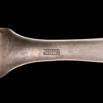 ABSINTTILUSIKOITA, 6 kpl, niklattuja ja kromattuja, 1900-luvun puoliväli.
