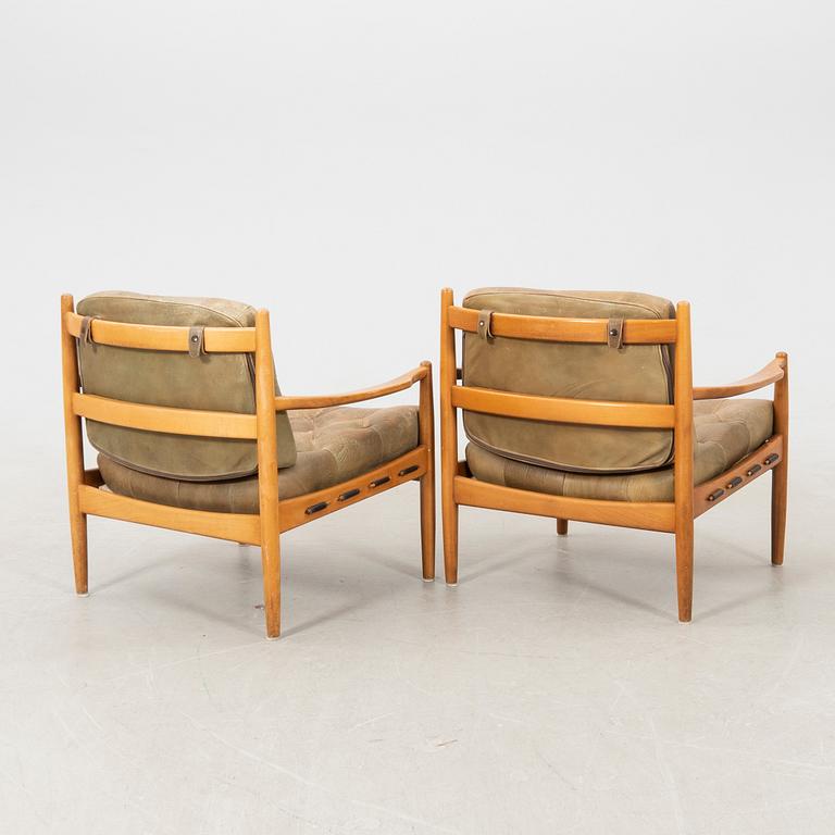 Ingemar Thillmark, armchairs, a pair, "Läckö", OPE Möbel. 1960s.