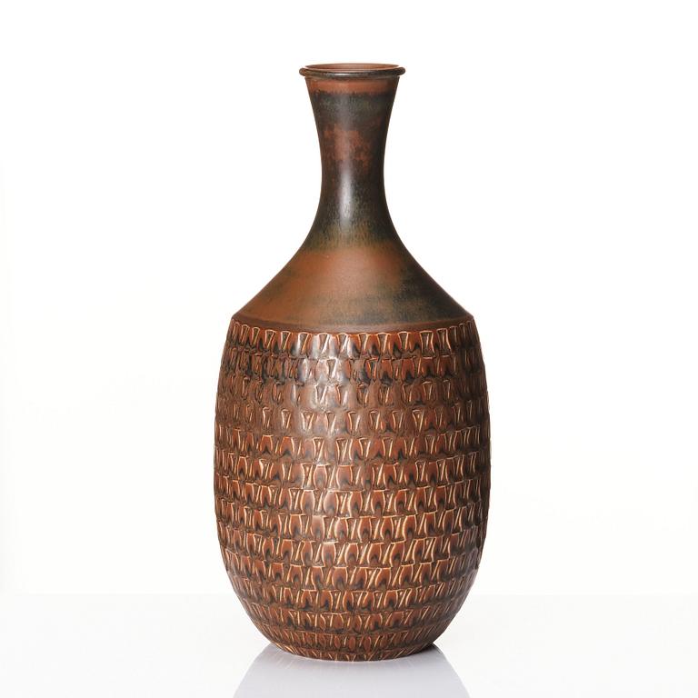 Stig Lindberg, a stoneware vase, Gustavsberg studio, Sweden 1963.