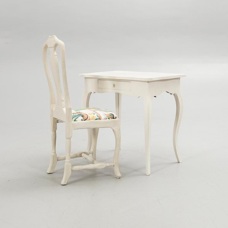 Ladies' writing desk with chair, Rococo style.
