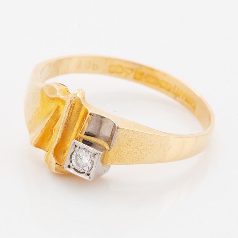 Björn Weckström, brilliant-cut diamond ring. Lapponia 1983.