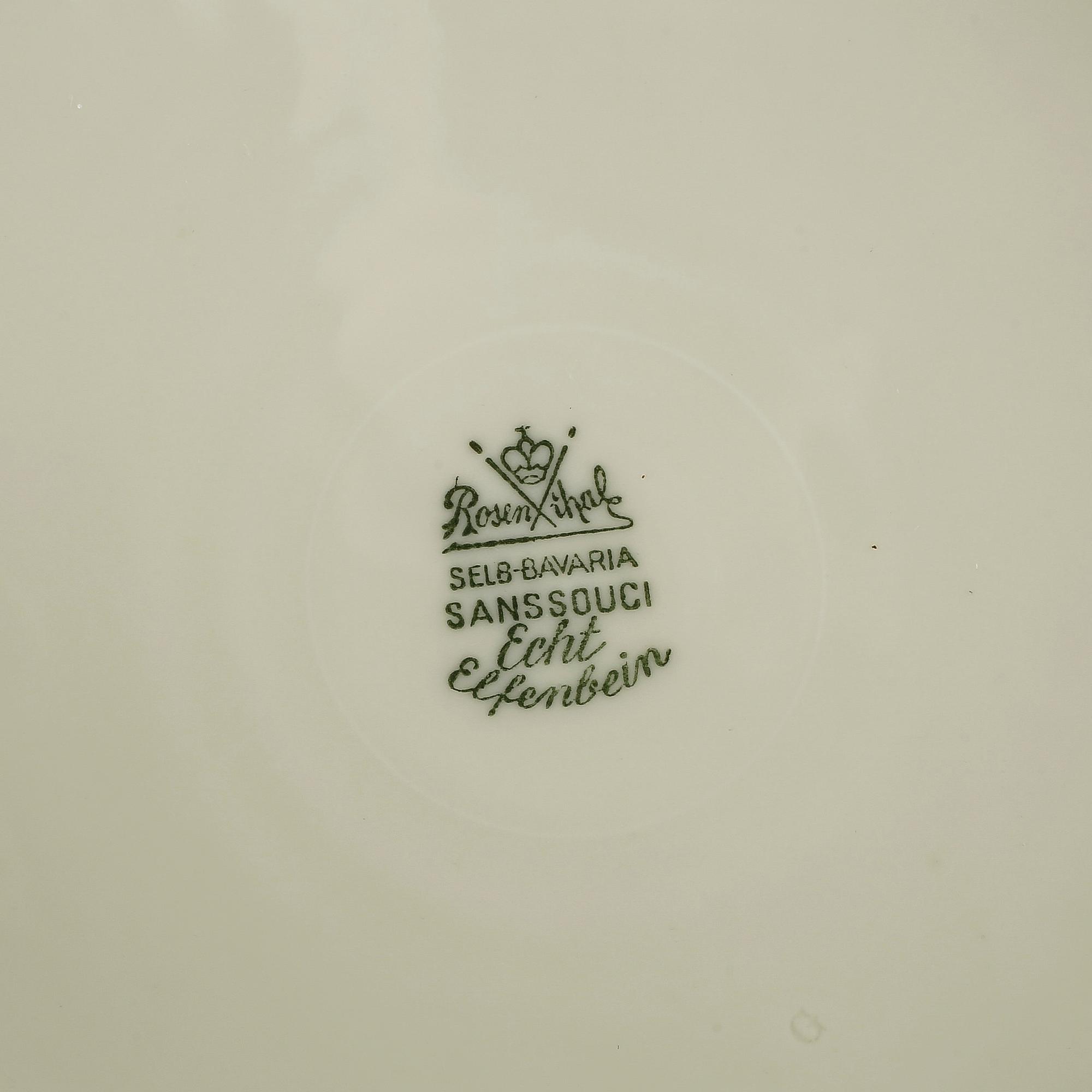 KAFFESERVIS, 64 delar, porslin, Rosenthal, Tyskland, 1900-talets första hälft.