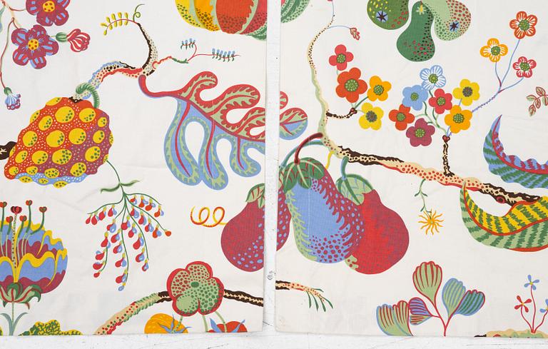 Josef Frank, curtains, a pair, "Vegetable Tree", Svenskt Tenn.