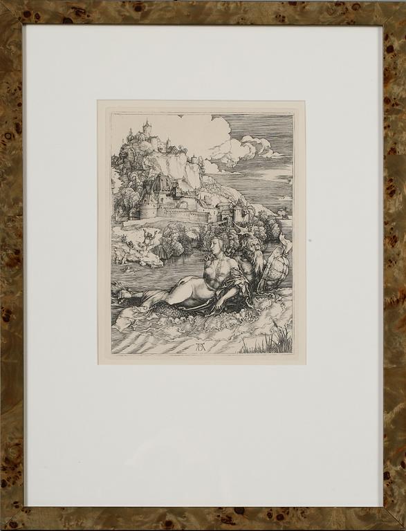 ALBRECHT DÜRER after, copperplate, signed in plate, subsequent deduction.