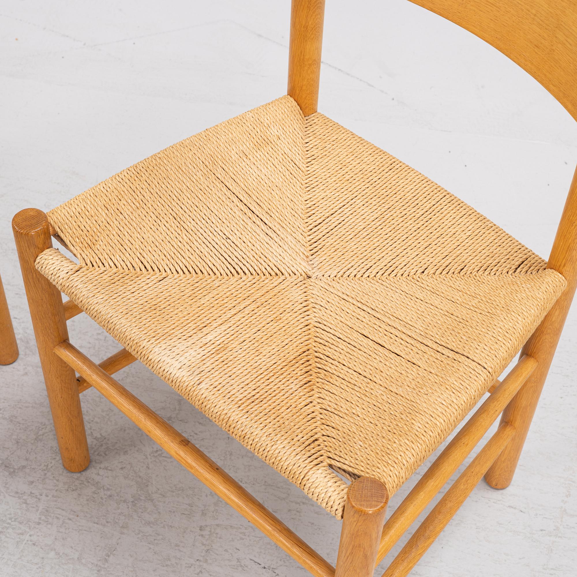 Børge Mogensen, stolar, 6 st, "J39", FDB Møbler, Danmark.