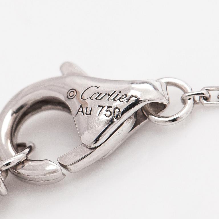 Cartier, an 18K white gold 'C de Cartier' necklace with a brilliant-cut diamond.